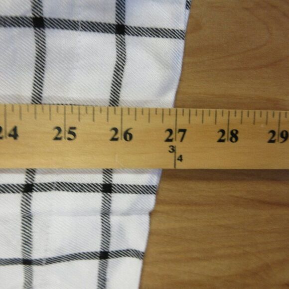 WRANGLER Ladies White Black Plaid Blouse Sz M (8-10) Popover Top Tunic Shirt NWT - Picture 13 of 13